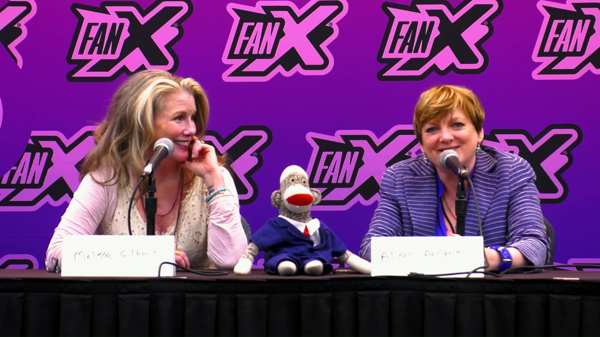 Melissa Gilbert and Alison Arngrim at FanX panel 2024